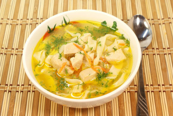 Суп куриный с лапшой