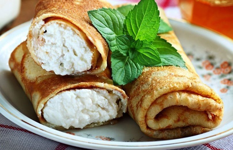Блинчики с творогом